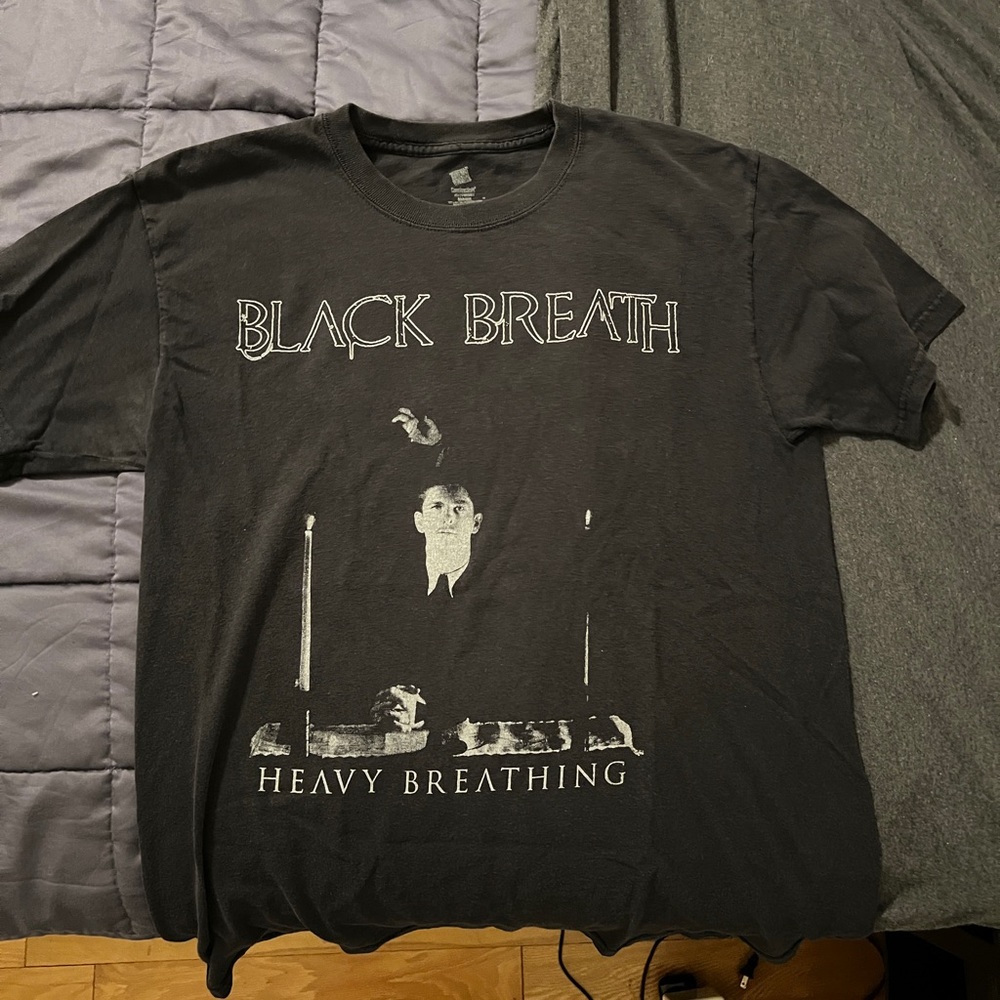 Black Breath Heavy Breathing artwork t shirt